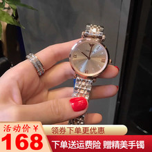 女简约hy气2020jw表时尚潮流钢带超薄防水石英表