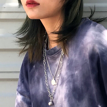 项链女hz的ins网cs配饰男韩款个性双层挂件毛衣链长式装饰品
