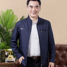 中老年if夹克男外套er年爸爸50老的上衣服装60-70岁爷爷春秋式