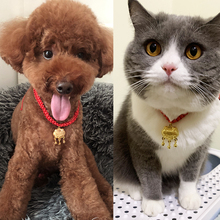 布奇宠if长命锁富贵er链狗狗铃铛新年喜庆手工猫可爱项圈猫咪