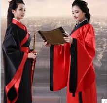 古装汉ih男女成的礼ll国学班教书先生弟子规孔子学院服装表演