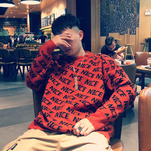 THEj3ONE国潮3t哈hiphop长袖毛衣oversize宽松欧美圆领针织衫