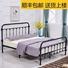 甩卖特jh铁艺床1.hs室双的单的床公寓出租床1.8米环保