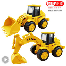 挖掘机ji具推土机(小)sp仿真工程车套装宝宝玩具铲车挖土机耐摔