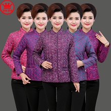 中老年ji装新式棉衣sp保暖棉服妈妈羽绒棉内胆(小)棉袄奶奶外套