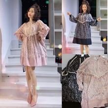 特价 jm欧货时尚淑td甜美(小)清新娃娃式韩款碎花蓬蓬冰丝连衣裙