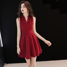 短式新js敬酒服女平kg夏季红色结婚(小)个子宴会(小)晚礼服连衣裙