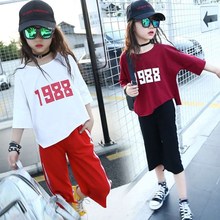 4到5js6女童装7kg(小)女孩子10裤子套装9宝宝11夏季衣服装12岁。