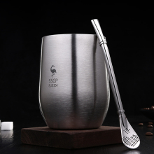 创意隔jw防摔随手杯ki不锈钢水杯带吸管宝宝水杯家用茶杯啤酒杯