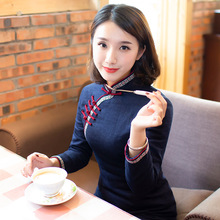 旗袍冬jz加厚过年旗hq夹棉矮个子老式中式复古中国风女装冬装
