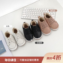 辰辰妈kp儿秋冬季学10绒皮靴冬天新生(小)宝宝外出时尚保暖鞋子