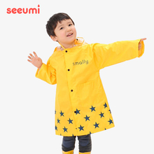 Seelcmi 韩国dk童(小)孩无气味环保加厚拉链学生雨衣