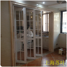简约实le玻璃折叠门fa房间移门卫生间书房隔断客厅餐厅大隔断