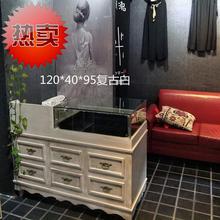 服装店lf古收银台女xw(小)型吧台玻璃展柜饰品超市收银桌首饰柜