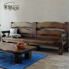 茗馨 li组合新中式ze具客厅三四的位复古沙发松木