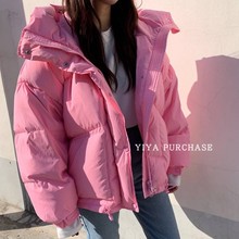 现货 li国东大门iue气百搭宽松加厚保暖面包棉服棉衣 短外套女