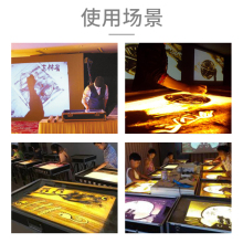 幼儿园ll童沙盘工具ym画学生教程彩沙画铝质灯箱有盖式