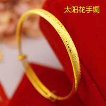 香港免lq黄金手镯 jf心9999足金手链24K金时尚式不掉色送戒指
