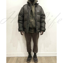 HIGlvLIFE2un冬季新式男鸭绒服女保暖厚国潮情侣厚休闲黑色