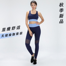 冬季新lz网红瑜伽服yf装女夏网眼美背上衣高腰提臀裤健身套装