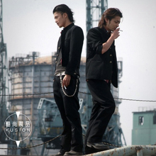 热血高me男士立领中un学生铃兰校服(小)西装外套源治同式单西服