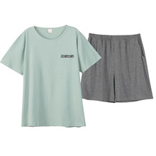 短裤睡me女生夏季纯un两件套春秋可爱全棉宽松大码家居服套装