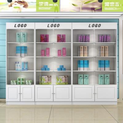 守约玻me展架立式透ie门带锁展示架展柜货柜推拉美容产品柜子
