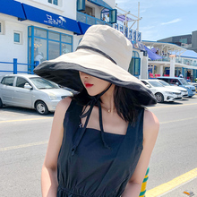 日本Umg防晒帽防紫hs阳女双面可折叠夏季百搭出游太阳帽
