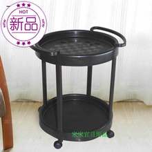 带滚轮mj移动活动圆zj料(小)茶几桌子边几客厅几休闲简易桌。