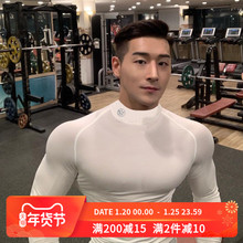 肌肉队mk紧身衣男长bcT恤运动兄弟高领篮球跑步训练速干衣服