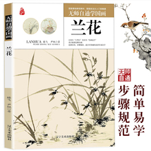 无师自ml学国画兰花ho的绘制技法 掌握兰花绘画技巧国画基础入门 国画教程技法水