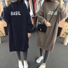 胖妹妹ml018秋冬ys大码女装宽松显瘦韩款学生加绒连衣裙200斤