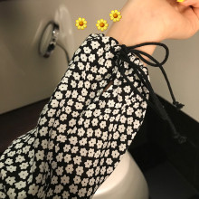 王少女ml店 碎花连ys020夏装新式长袖黑色a字(小)个子衬衫短裙子
