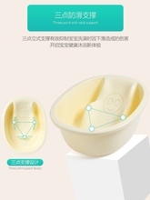 婴儿洗mp盆宝宝浴盆lu用品可坐躺一体式圆形(小)号幼儿沐浴盆盘
