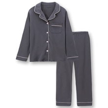 日系情mp长袖睡衣女lu纯棉开衫大码宽松家居服套装春秋冬季