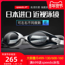 进口smpeedo速lu水防雾高清左右度数不同男女游泳眼镜