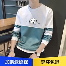 长袖Tmr男圆领卫衣ti0春季单衣韩款潮秋衣高中学生上衣服春秋式