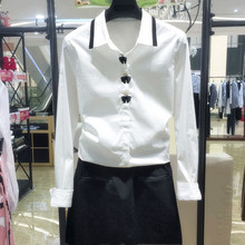 职业阿ms施特正品女hj20春秋季新式修身白衬衫女长袖衬衣打底衫