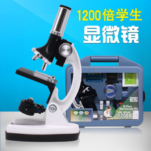 宝宝显nf镜(小)学生科nw套装1200倍玩具专业生物光学礼物看精子