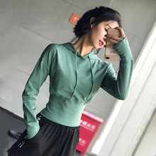 健身女nf短式休闲运nw宽松显瘦瑜伽服速干t恤跑步训练长袖潮