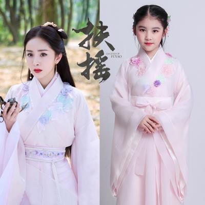 女童演nj服元旦表演zl汉服学生便宜服装宝宝复古古筝宝宝古风