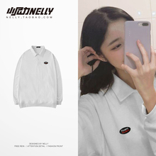 insnk火的潮牌男dcPolo衫长袖t恤港风chic网红同式衣服抖音