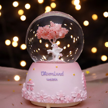 创意雪ns旋转八音盒gb宝宝女生日礼物情的节新年送女友