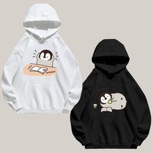 灰企鹅o6んちゃん可6e包日系二次元男女加绒带帽卫衣连帽外套