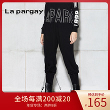 Lapokrgay纳fu冬新式下脚抽绳装饰羊毛哈伦裤毛呢女式休闲裤