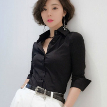 圣阿玛pa塔夏季女装cz品2020新式黑色衬衫百搭衬衣设计感(小)众