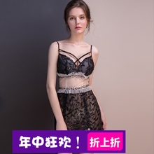 性感礼pa装2020cz式性感蕾丝亮片夜店会所V领短式礼服短裙