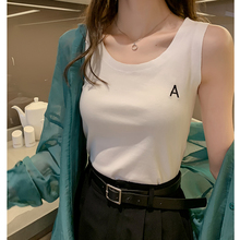 春夏装pf式韩款字母so带背心女外穿无袖t恤显瘦内搭打底上衣