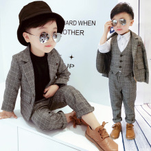 宝宝(小)pf服男宝礼服so孩春装宝宝(小)童男童西装套装三件套帅气