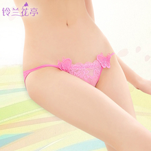 内裤女pf性感透明诱so拍可爱无痕全蕾丝低腰火辣三角裤